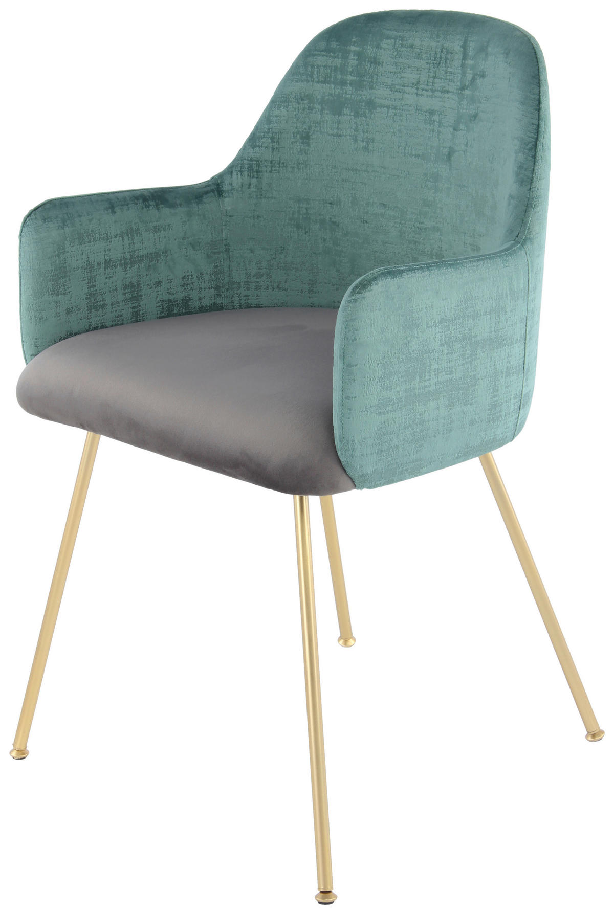 ARMLEHNSTUHL  in Eisen  - Goldfarben/Grau, Design, Holz/Kunststoff (53/85/50cm) - Kayoom