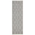 LÄUFER 80/250 cm Olivia Grau, Weiß  - Weiß/Grau, LIFESTYLE, Textil (80/250cm) - Novel