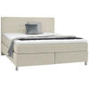 BOXSPRINGBETT 180/200 cm  in Hellgrau  - Chromfarben/Hellgrau, Konventionell, Kunststoff/Textil (180/200cm) - Voleo
