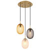HÄNGELEUCHTE 36/120 cm    - Weiss/Goldfarben, Basics, Glas/Textil (36/120cm) - Globo