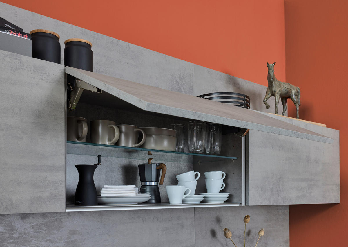 EINBAUKÜCHE   - Grau, Design, Holzwerkstoff - Dieter Knoll