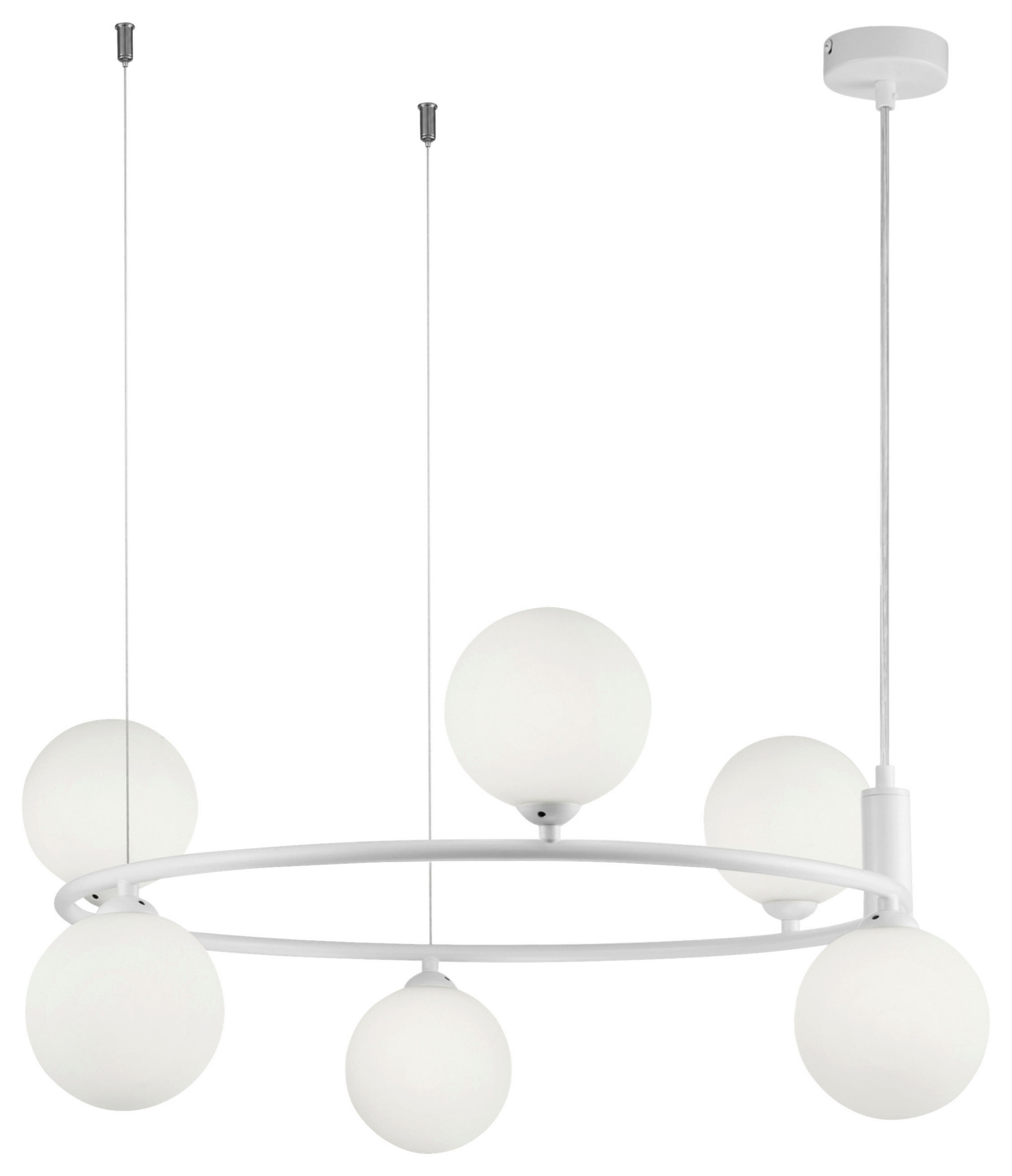 PENDELLEUCHTE 58/28/58 cm   - Weiß, Basics, Glas/Metall (58/28/58cm) - MAYTONI
