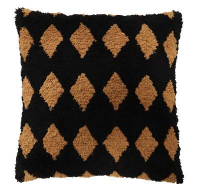 KUDDFODRAL 45/45 cm  - cognacfärgad/svart, Design, textil (45/45cm)