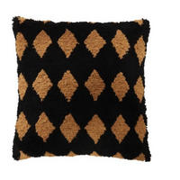 KUDDFODRAL 45/45 cm  - cognacfärgad/svart, Design, textil (45/45cm)