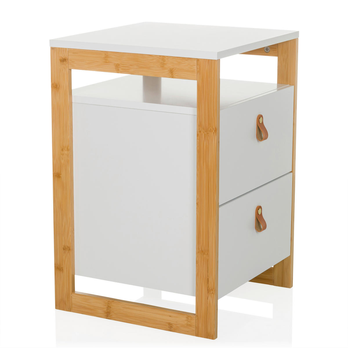 BEISTELLTISCH 40/60/40 cm Weiß  - Hellbraun/Weiß, MODERN, Holzwerkstoff (40/60/40cm) - MID.YOU