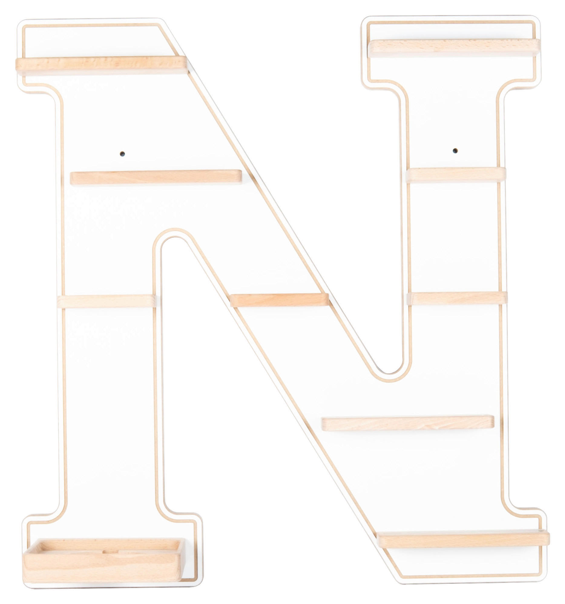 KINDERREGAL Weiß - Weiß, MODERN, Holzwerkstoff (50/54/19cm) - MID.YOU