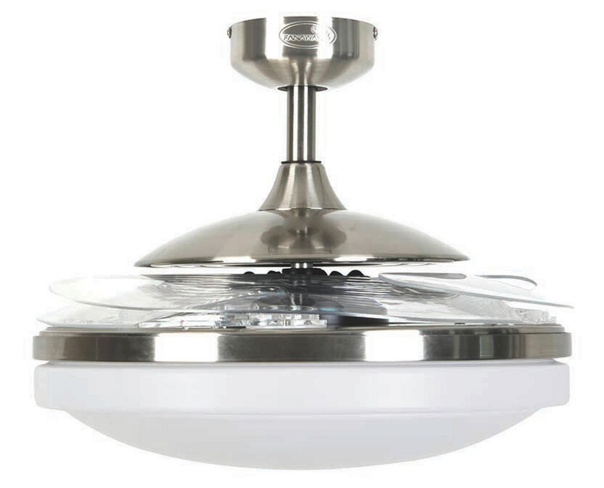 DECKENVENTILATOR Endure 122/41 cm   - Chromfarben/Transparent, Basics, Kunststoff/Metall (122/41cm) - P & B