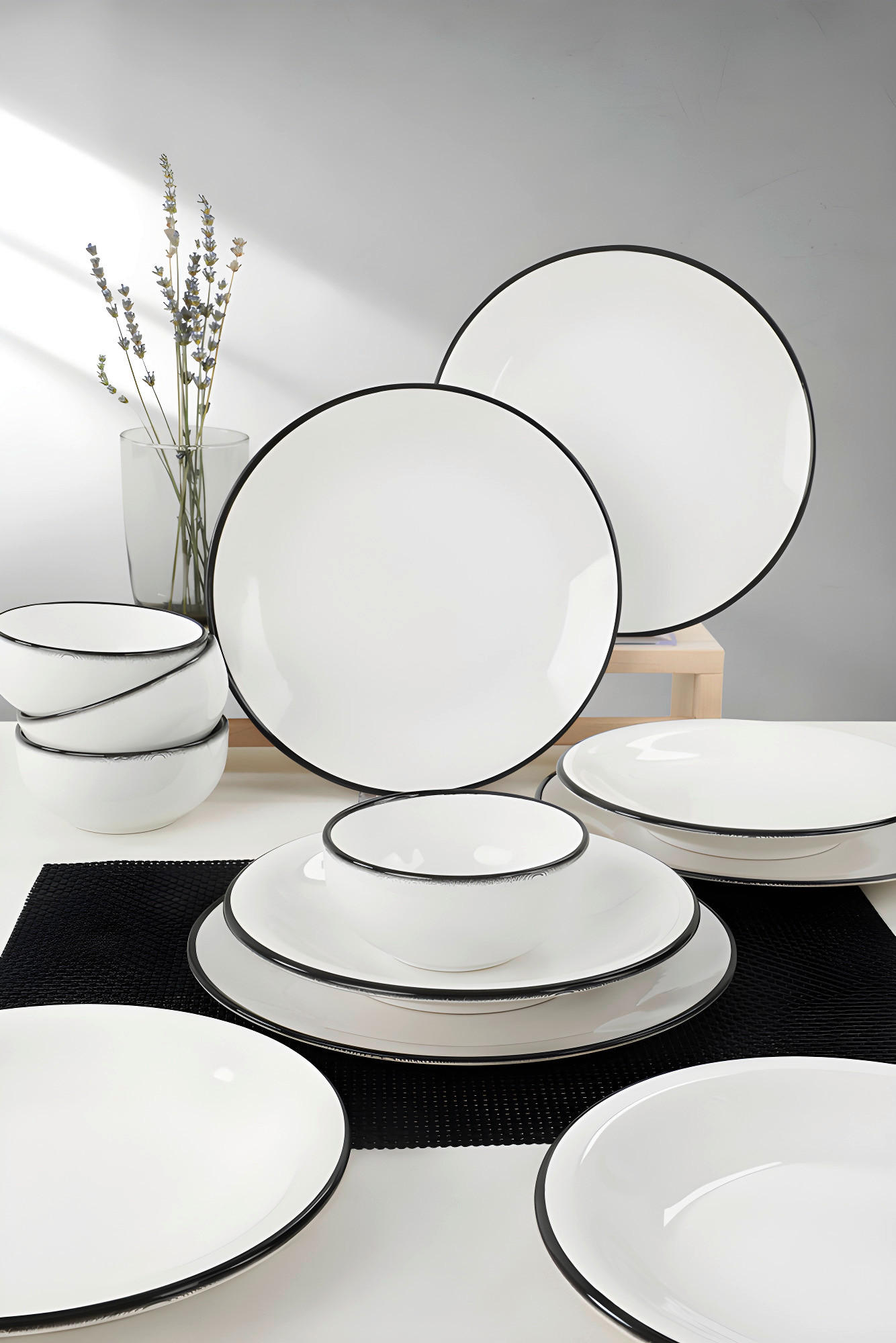 KOMBISERVICE 12-teilig  - Weiß, Basics, Keramik (26/26/4cm) - P & B