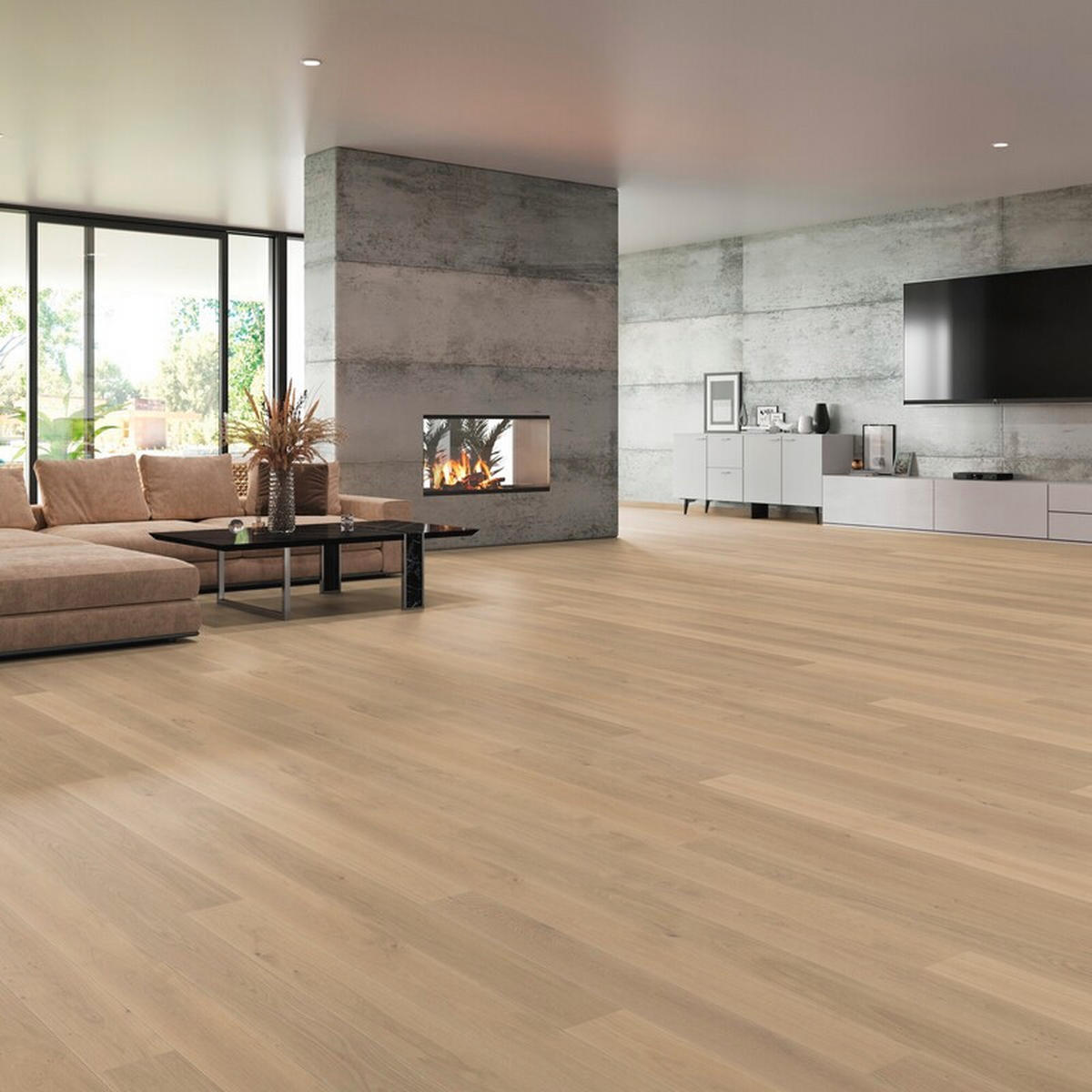 LANDHAUSDIELE Puristico Trend Eiche Weiss Balance 100013601  per  m² - Eichefarben, Trend, Holz (220,5/17,6/1,3cm) - Tilo