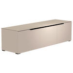 LOWBOARD  in 160/43/45 cm  - Sandfarben/Schwarz, Design, Glas/Holzwerkstoff (160/43/45cm) - Moderano