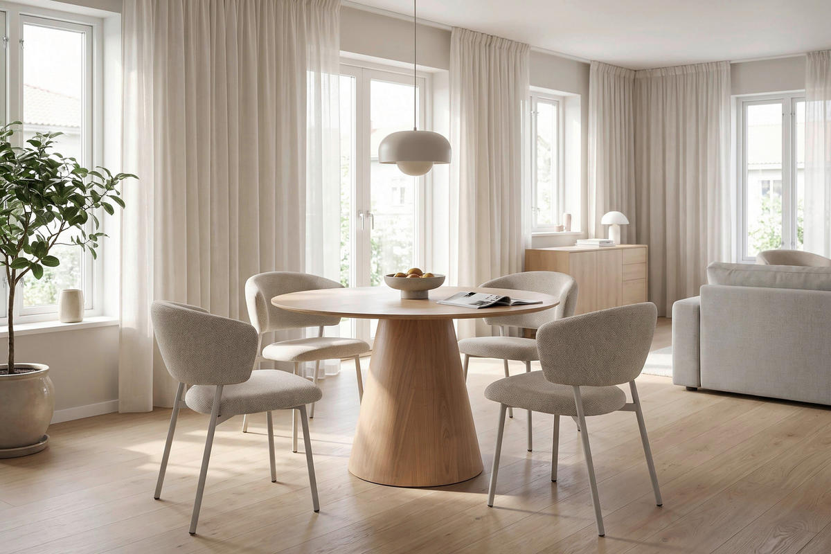STUHL-SET 2 Stück  Webstoff  Beige  - Beige, MODERN, Textil/Metall (51/82/62cm) - MID.YOU