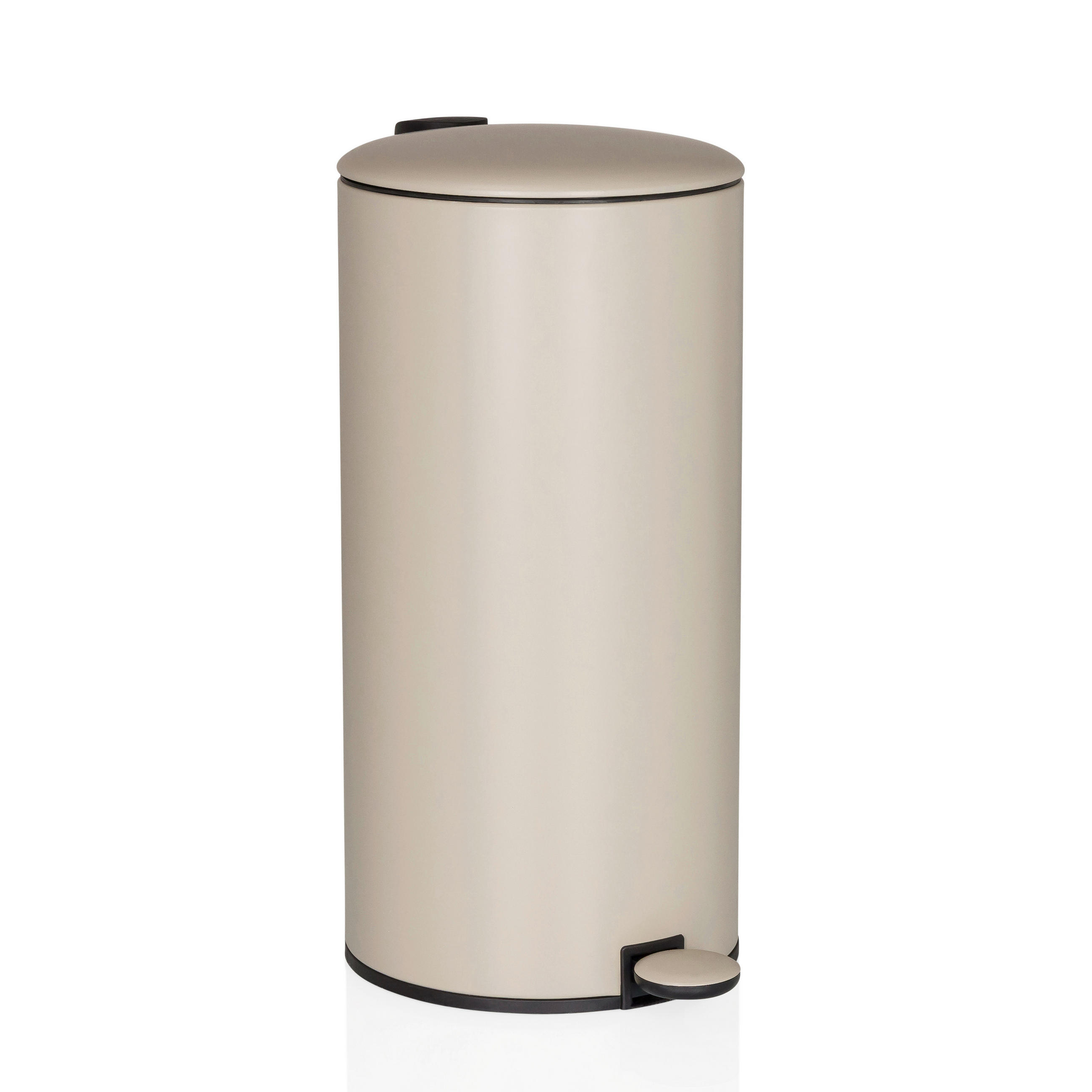 ABFALLEIMER 30 L  - Beige/Schwarz, MODERN, Kunststoff/Metall (33,5/60,5/29cm) - MID.YOU