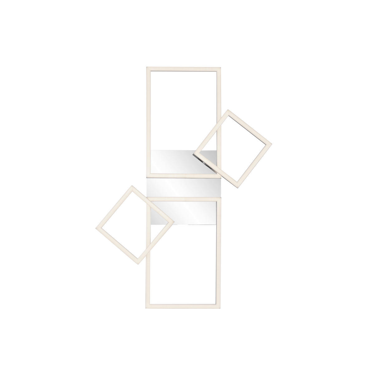 LED-DECKENLEUCHTE Iven 65/75/33,8 cm   - Alufarben/Nickelfarben, Basics, Kunststoff/Metall (65/75/33,8cm)