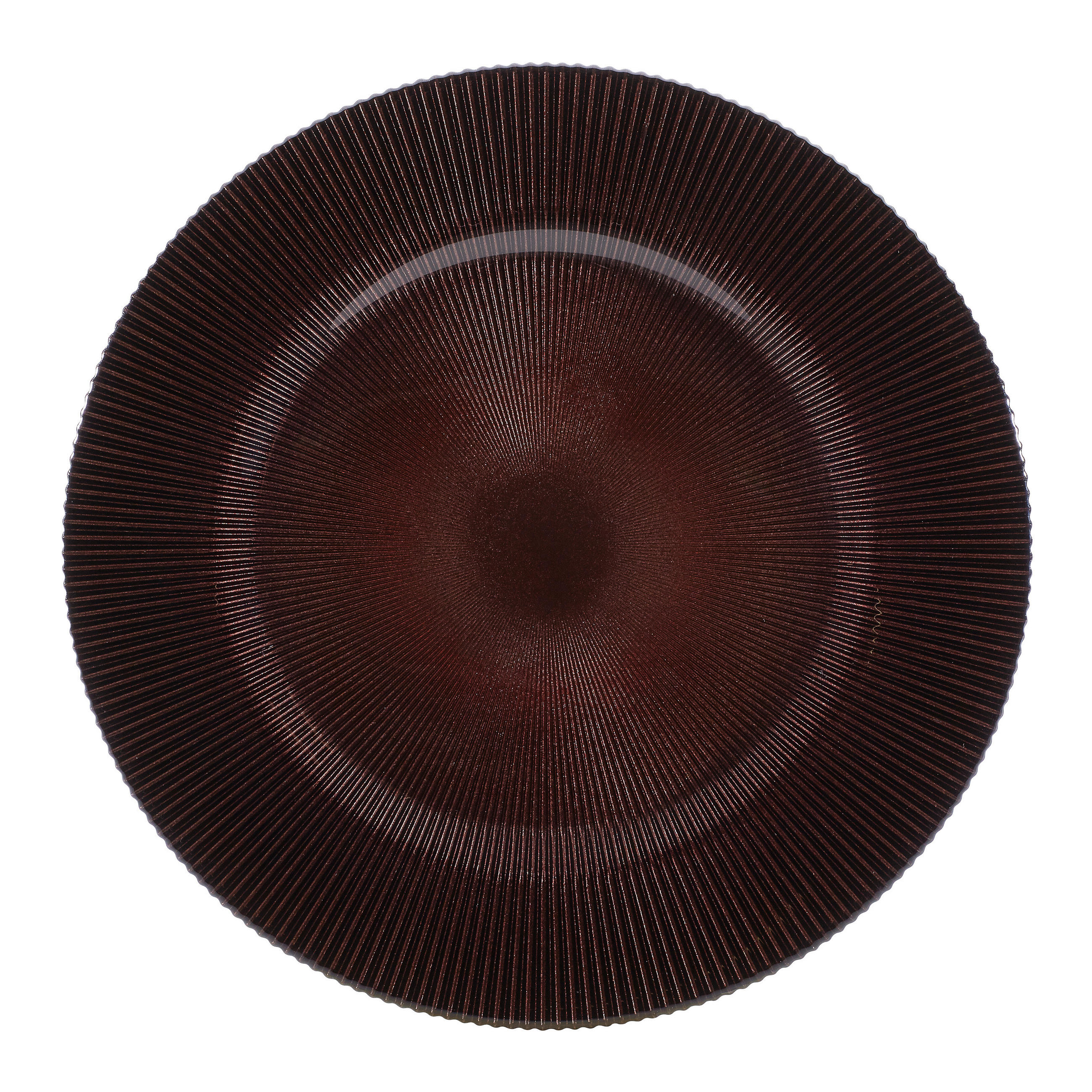 PLATZTELLER 34 cm  - Dunkelbraun, KONVENTIONELL, Glas (34cm) - Novel