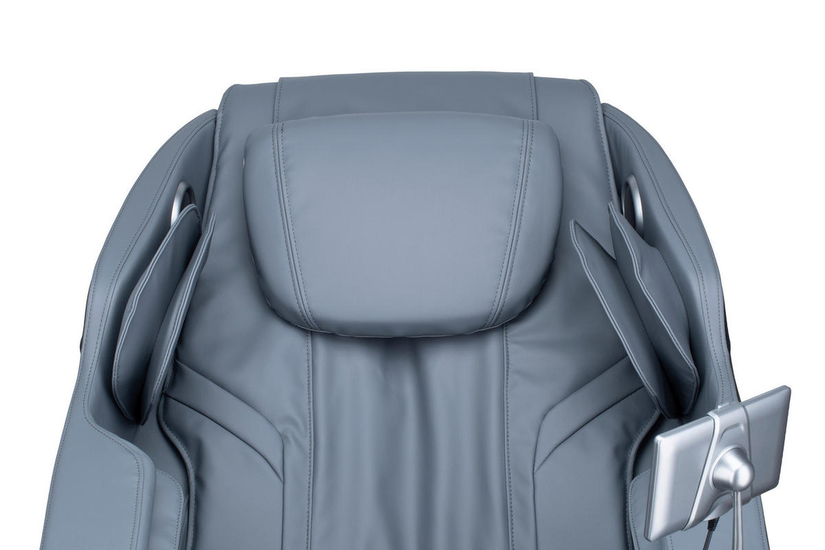 MASSAGESESSEL Fixed po Series  mit Lederlook Grau, Schwarz Relaxfunktion, Liegefunktion, Netzbetrieb, Massagefunktion, USB-Anschluss, ausziehbare Fußstütze, automatische Rückholfunktion, Bluetooth-Lautsprecher, inklusive Armlehnen, Nackenkissen abnehmbar Rückenkissen, Nackenstütze, Sitzkissen, Relaxfunktion, Fußteilverstellung, Nackenkissen  - Schwarz/Grau, KONVENTIONELL, Kunststoff/Textil (136/74,5/104,6cm) - Novel