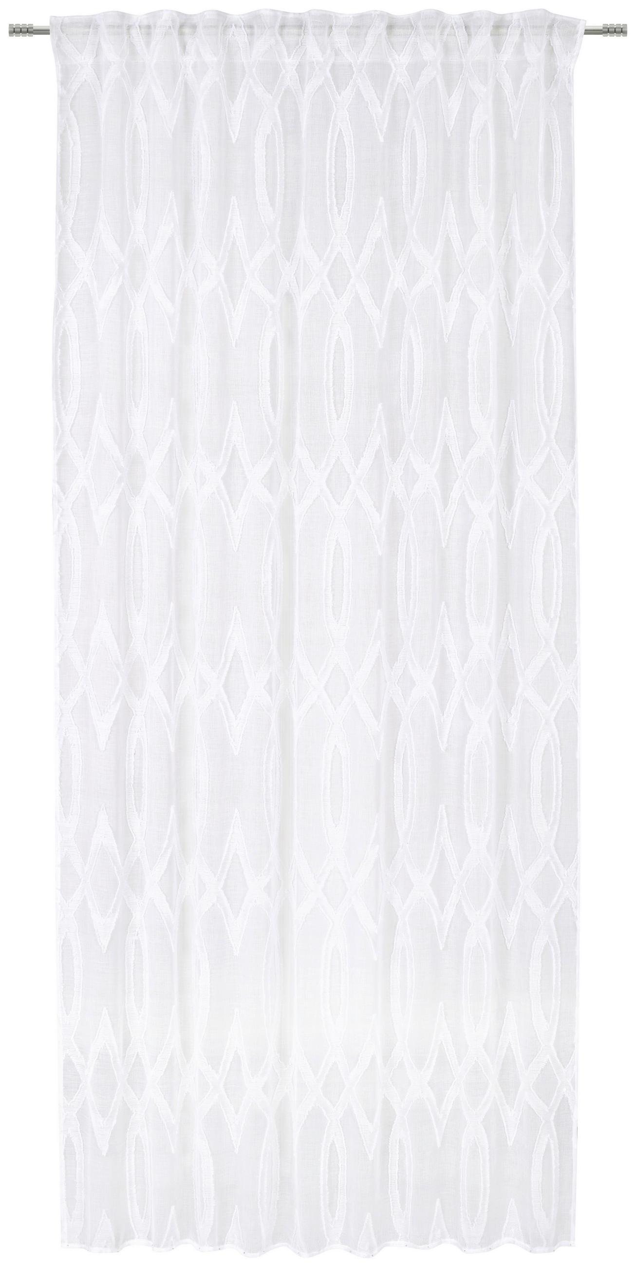 FERTIGVORHANG  halbtransparent  140/245 cm   - Weiß, Design, Textil (140/245cm) - Esposa