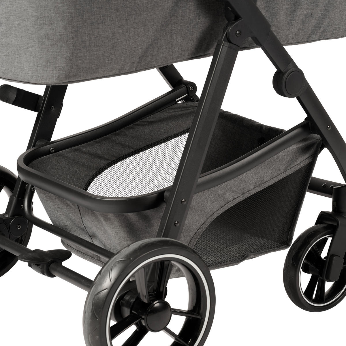 KINDERWAGENSET  Korfu   - Dunkelgrau/Schwarz, Basics, Kunststoff/Textil - My Baby Lou