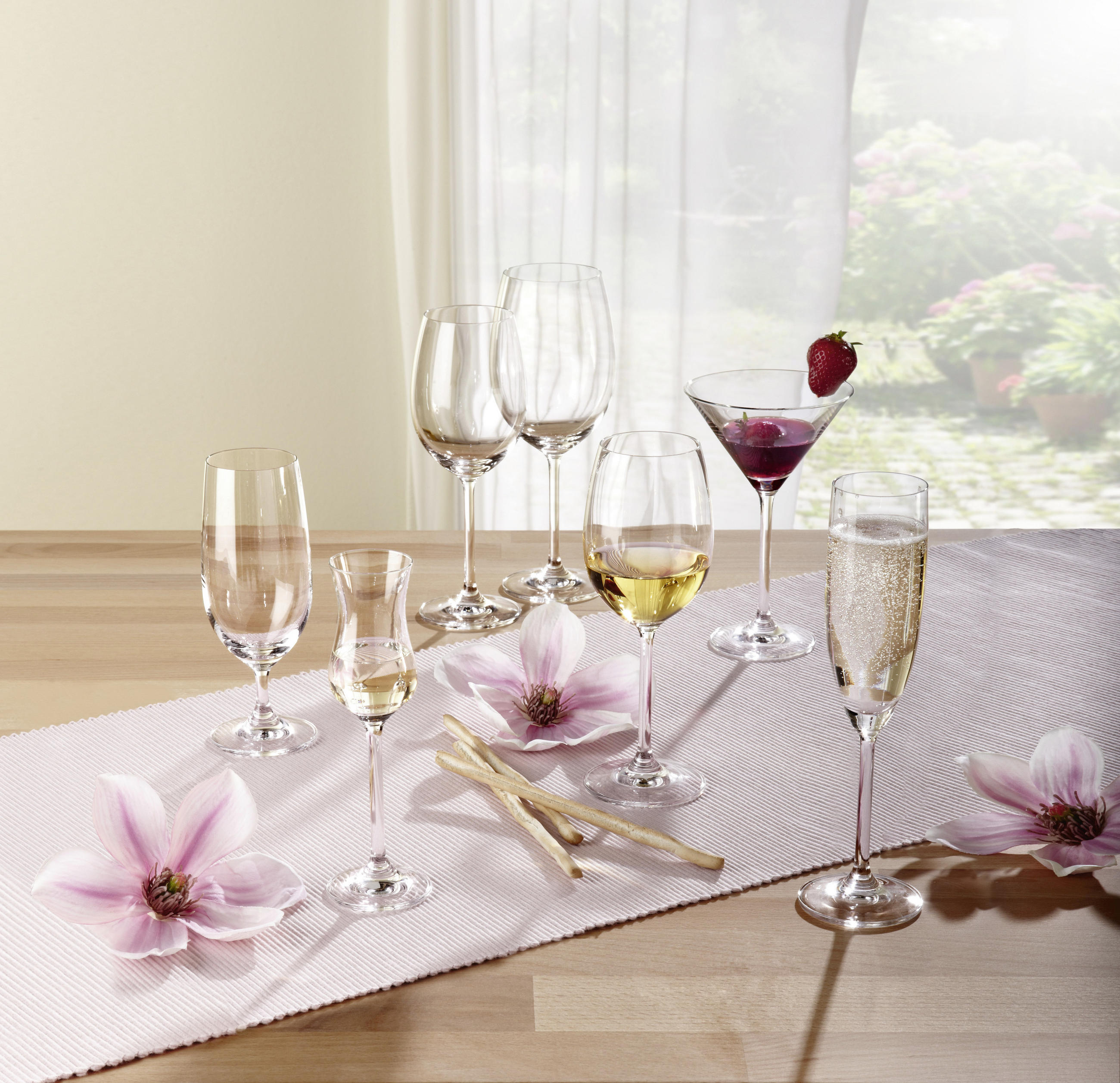 Sektglas-Set  6-teilig  - Klar, Basics, Glas (0,215cm) - Leonardo