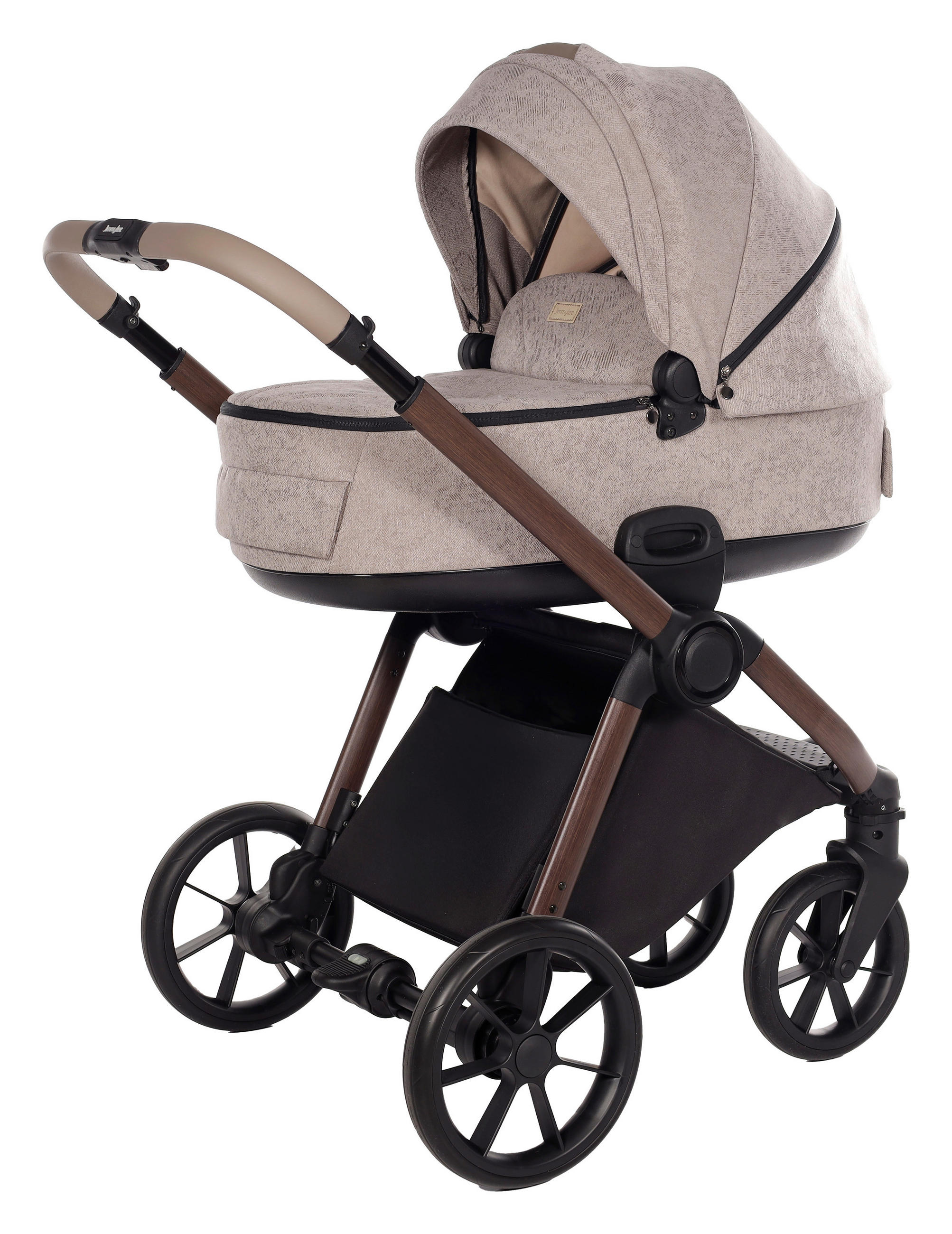 KINDERWAGENSET  Facetty  Vanilla Mousse  - Beige/Braun, Design, Textil/Metall (104,5/62/94cm) - Jimmylee