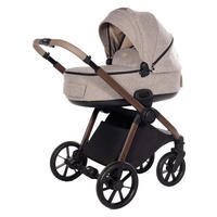 KINDERWAGENSET  Facetty  Vanilla Mousse  - Beige/Braun, Design, Textil/Metall (104,5/62/94cm) - Jimmylee