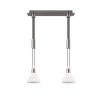 HÄNGLAMPA Stanley 19/55/160 cm  - vit/nickelfärgad, Klassisk, metall/glas (19/55/160cm) - Trio Leuchten