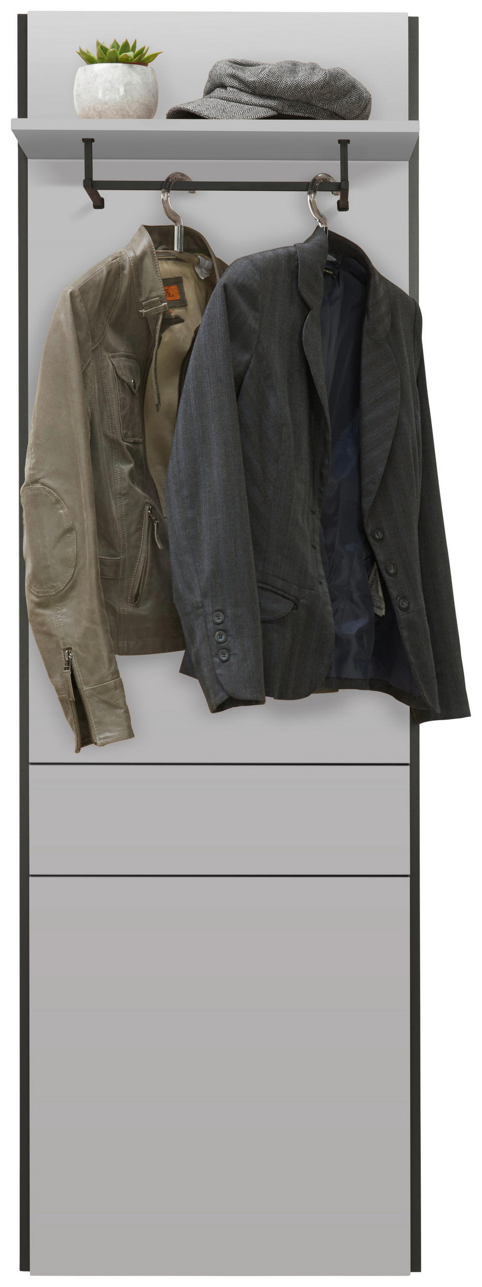 GARDEROBENPANEEL - Kaschmir/Schwarz, KONVENTIONELL, Holzwerkstoff (58/184/3,2cm) - Voleo