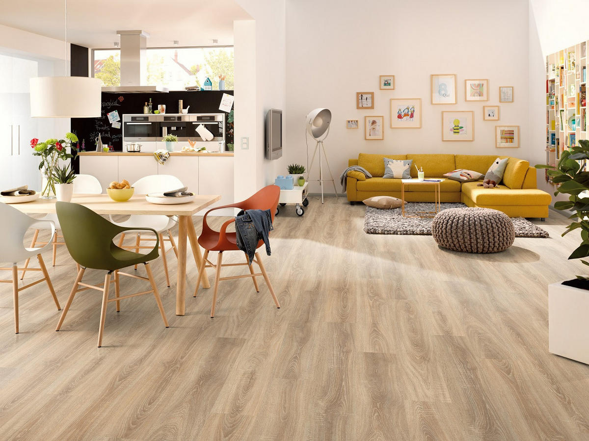 LAMINATBODEN Kelabo Eiche  per  m² - Eichefarben, KONVENTIONELL, Holzwerkstoff (129.2/19.3/0.7cm) - Venda