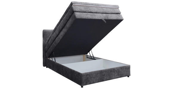 BOXSPRINGBETT 120/200 cm  in Grau  - Schwarz/Grau, KONVENTIONELL, Kunststoff/Textil (120/200cm) - Carryhome