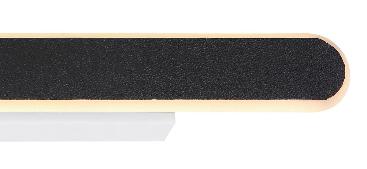 LED-WANDLEUCHTE Victoria 40/6/4,8 cm   - Schwarz, Basics, Kunststoff/Metall (40/6/4,8cm) - Globo