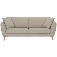 3-SITS SOFFA i flatväv beige  - beige/naturfärgad, Romantik / Lanthus, textil (215/70/47/97cm) - MID.YOU