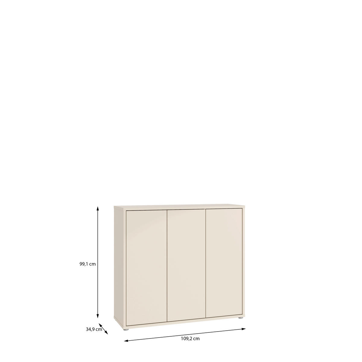 OMARA ZA ČEVLJE peščene barve - peščene barve, Moderno, umetna masa/leseni material (109,2/99,1/34,9cm) - Carryhome