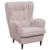 OHRENSESSEL in Mikrovelours Rosa  - Schwarz/Rosa, Basics, Holz/Textil (78/102/98cm) - MID.YOU