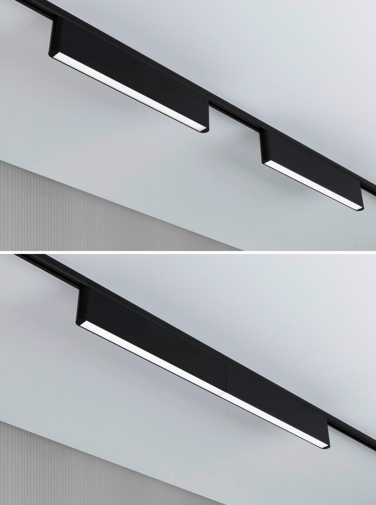 SCHIENENSYSTEM-STRAHLER 37,2/7,4/2,3 cm  - Schwarz, Basics, Metall (37,2/7,4/2,3cm) - Paulmann