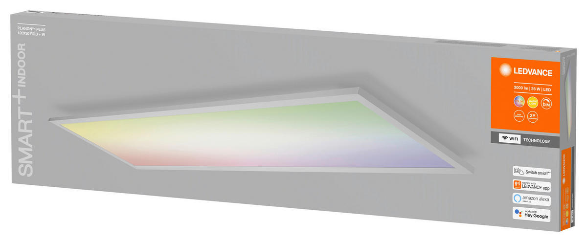 LED-PANEEL Smart+ Wifi Planon Plus 120/5,6/30 cm   - Weiß, Design, Metall (120/5,6/30cm) - Ledvance