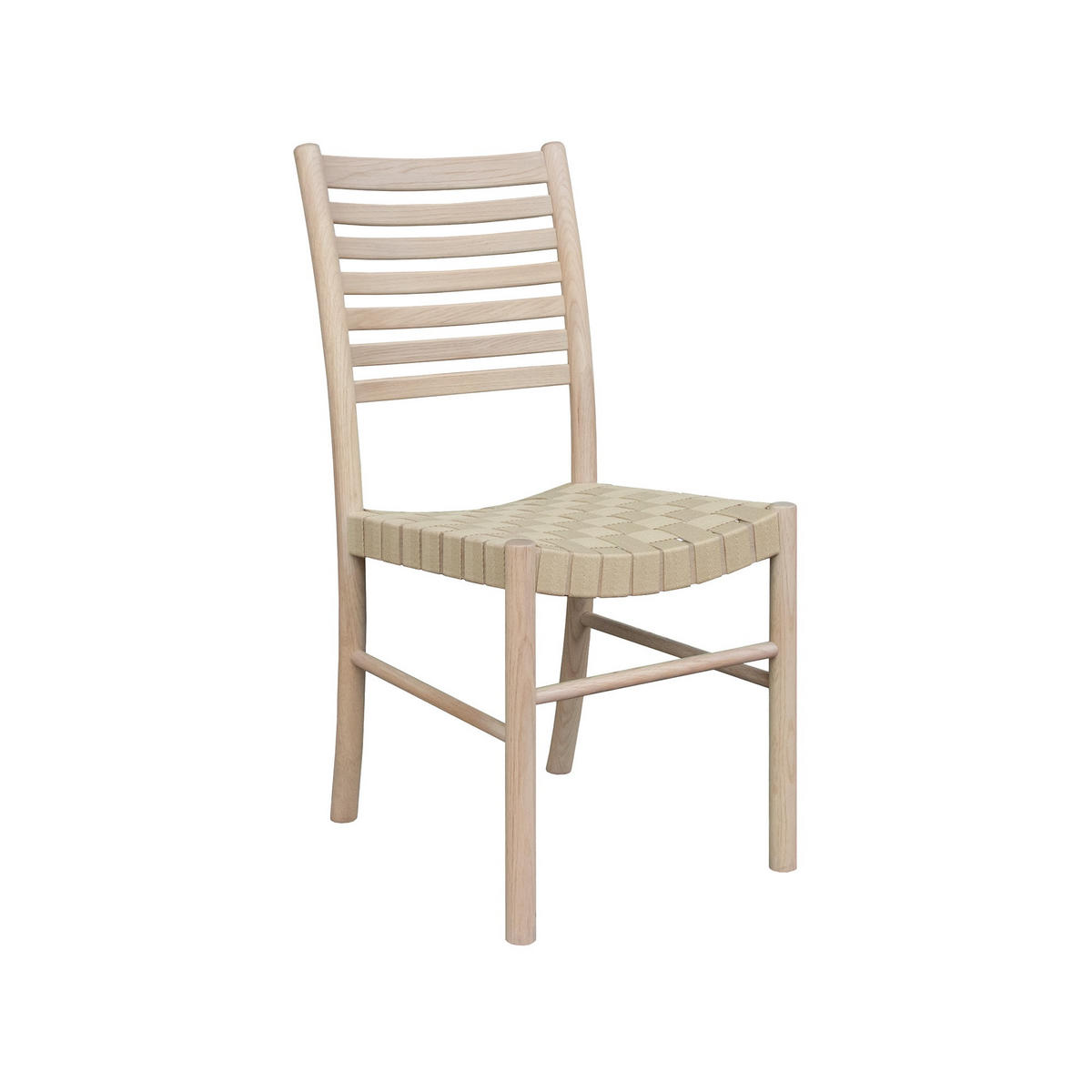 STOL  - beige/ek Bianco, Modern, trä/textil (43/93/52cm) - Niels Andersson