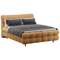 BOXBETT 160/200 cm,  in Goldfarben, gepolstertes Kopfteil, Bettkasten, Topper, H3 + H3 = fest  - Goldfarben/Schwarz, Design, Textil/Metall (160/200cm) - Ti'me