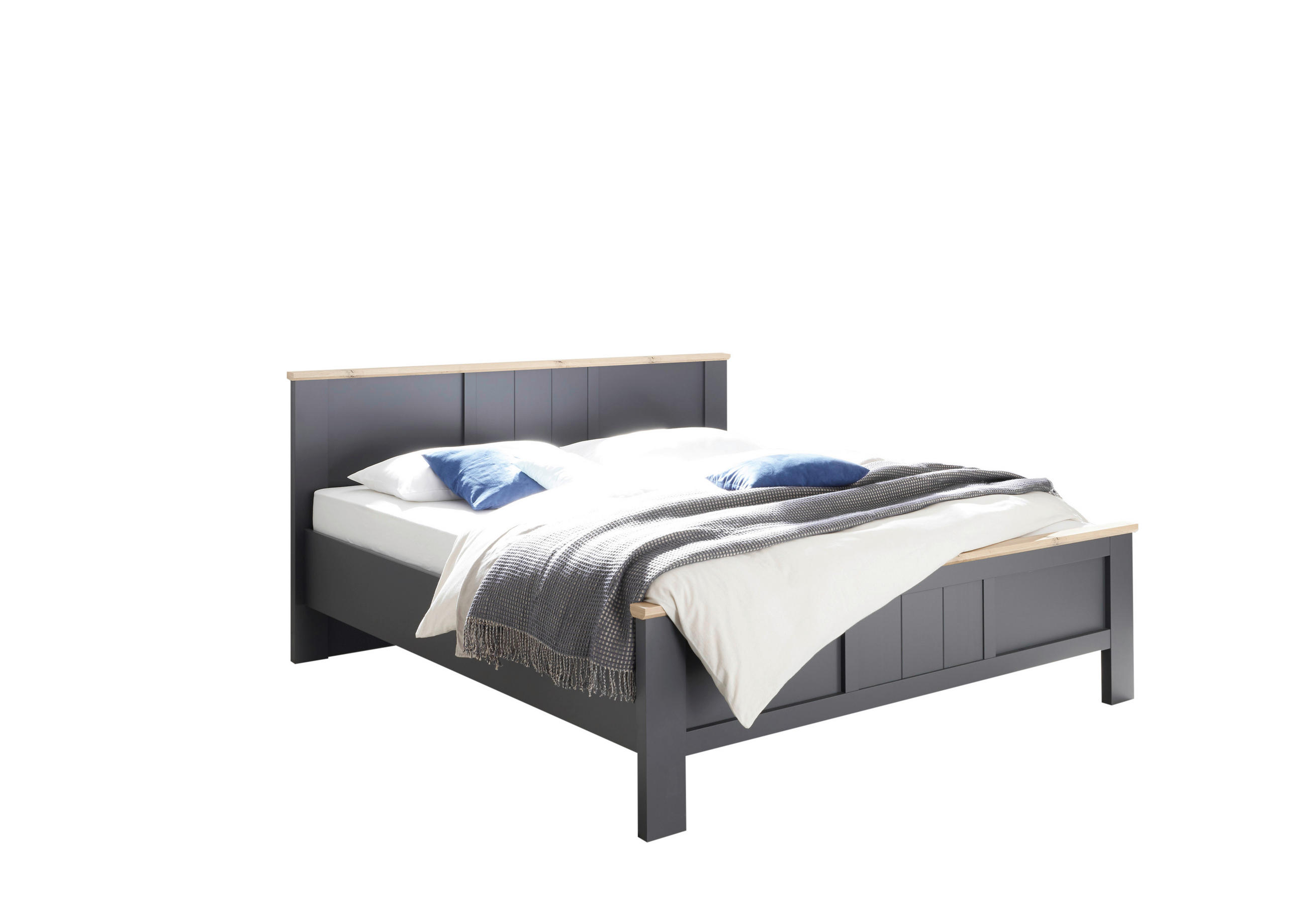 Pat, 193/101 cm, grafit, stejar Artisan - grafit/stejar Artisan, Basics, plastic/material pe bază de lemn (193/101cm) - Landscape