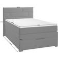 BOXSPRINGBETT 120/200 cm  in Dunkelbraun  - Wengefarben/Dunkelbraun, KONVENTIONELL, Textil (120/200cm) - Carryhome