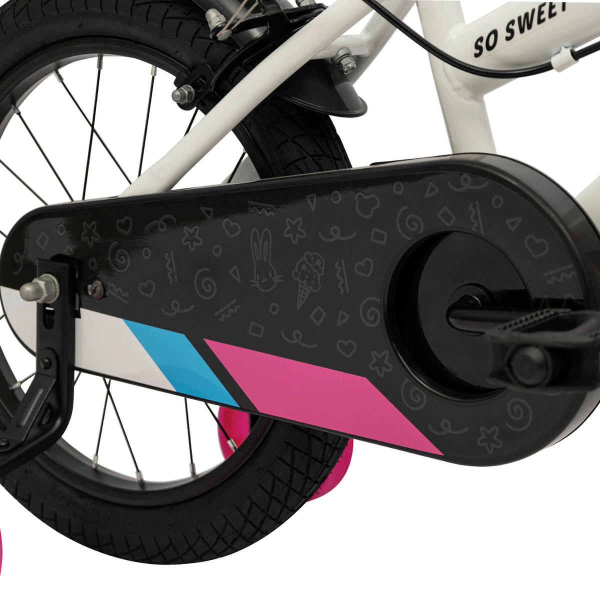 KINDERFAHRRAD 16 Zoll  - Weiß, Basics, Metall (56,8/83/135cm)