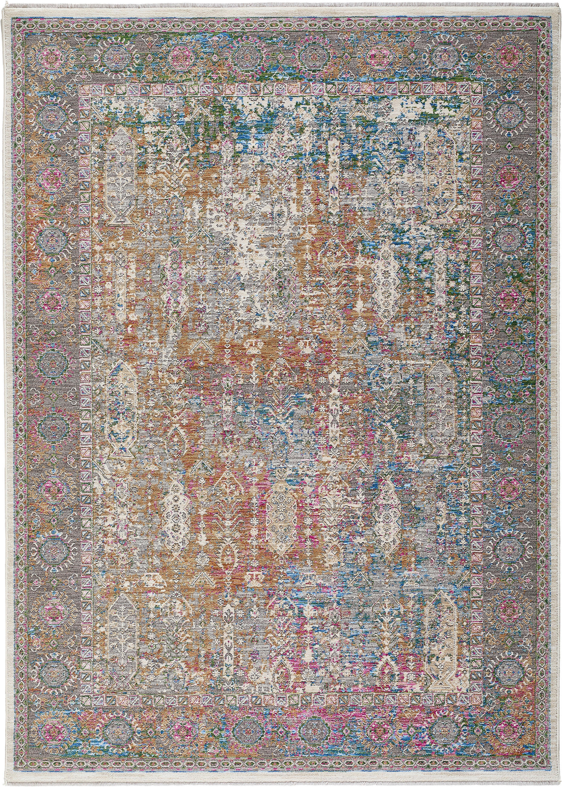 VINTAGE-TEPPICH 160/230 cm VOLETT  - Gelb/Creme, Design, Textil (160/230cm) - Novel
