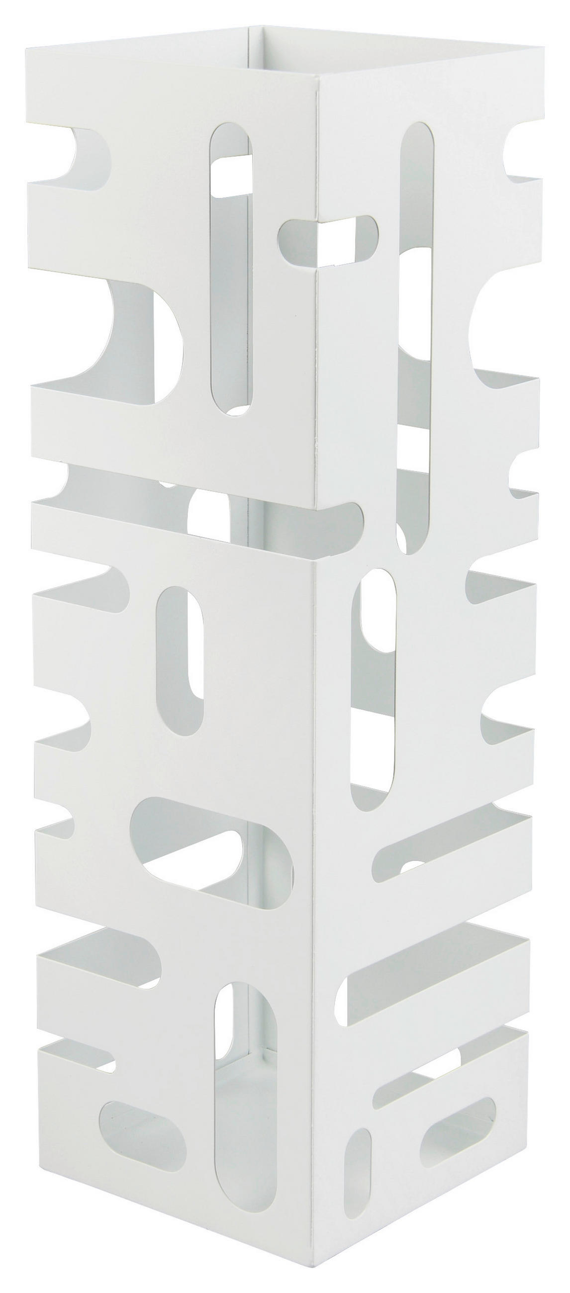 STOJAN NA DEŠTNÍKY, bílá - bílá, Moderní, kov (15,5/49/15,5cm)