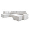 SJEDEĆA GARNITURA tekstil  bež   - bež/crna, Design, tekstil/plastika (194/322/156cm) - MID.YOU