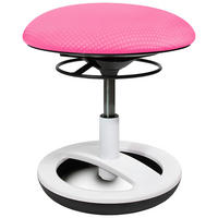 DREHHOCKER in Kunststoff, Textil Schwarz, Weiß, Pink  - Pink/Schwarz, Basics, Kunststoff/Textil (38,5/38-46/38,5cm) - Ben'n'jen