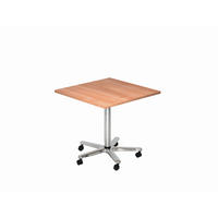 STEHTISCH 80/80/72-114 cm  - Chromfarben/Nussbaumfarben, KONVENTIONELL, Holzwerkstoff/Metall (80/80/72-114cm) - Venda