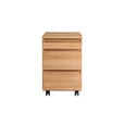 ROLLCONTAINER Asteiche massiv Eichefarben  - Eichefarben, KONVENTIONELL, Holz/Kunststoff (43/65/60cm) - Linea Natura