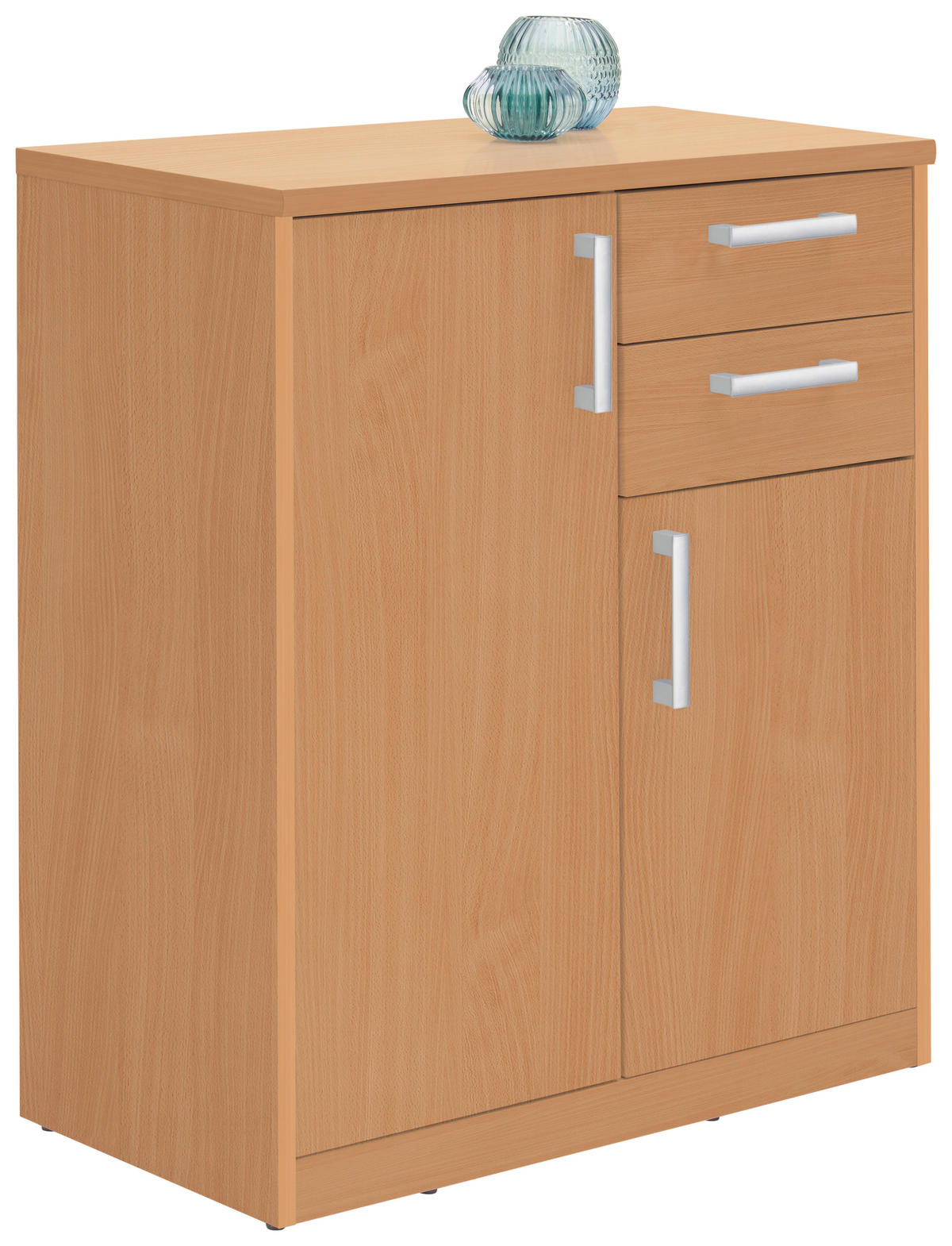 KOMMODE  in 72/84/36 cm  - Silberfarben/Buchefarben, Basics, Holzwerkstoff (72/84/36cm) - Xora