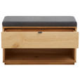 GARDEROBENBANK  in 85/50/38 cm  - Eichefarben/Anthrazit, Natur, Holz/Textil (85/50/38cm) - Linea Natura