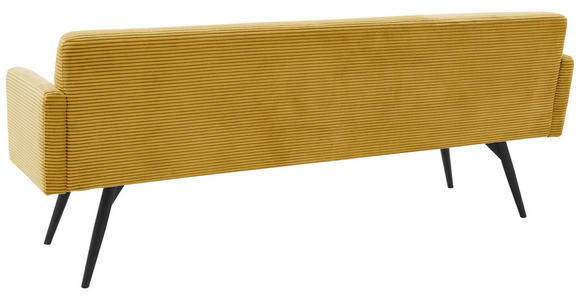SITZBANK 216/86/68 cm Cord Gelb Metall - Gelb/Schwarz, Design, Textil/Metall (216/86/68cm) - Dieter Knoll