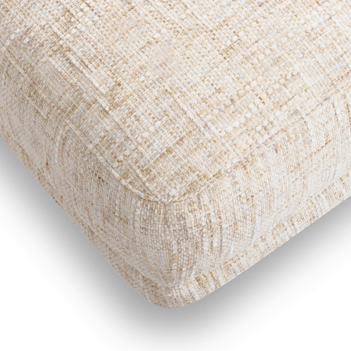 HOCKER Textil Beige  - Beige/Schwarz, Design, Textil/Metall (96/45/80cm) - P & B