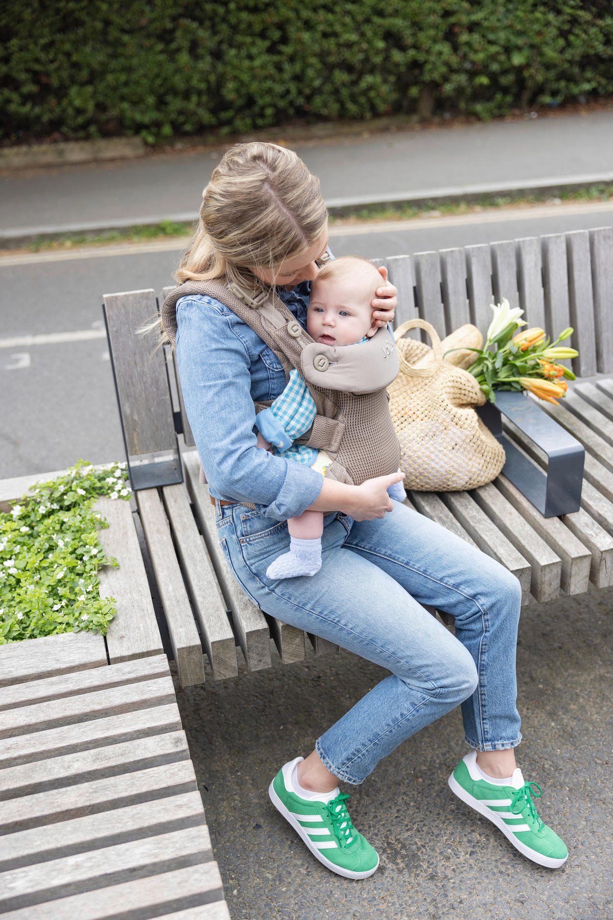 BABYTRAGE Savvy Air  - Schlammfarben, Basics, Textil (76/91/148cm) - Joie